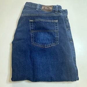 ORVIS Mens Jeans 40x32 Dark Wash Denim Straight Leg Made in USA